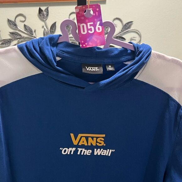 EUC Vans Blue and White Hoodie Size Medium #054 - Picture 3 of 6